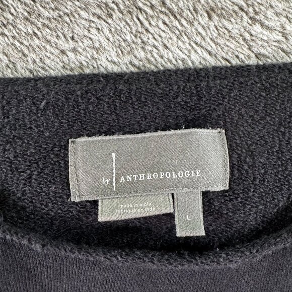 Anthropologie Open Back Muscle Sweater Tank Sz L Black - Picture 6 of 9